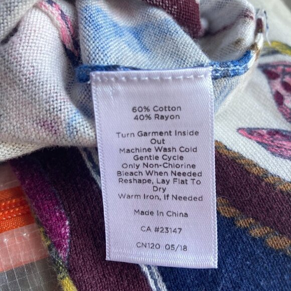 Talbots Petites Cotton Blend Printed Button Front Cardigan Size 1xl petite - Picture 6 of 6